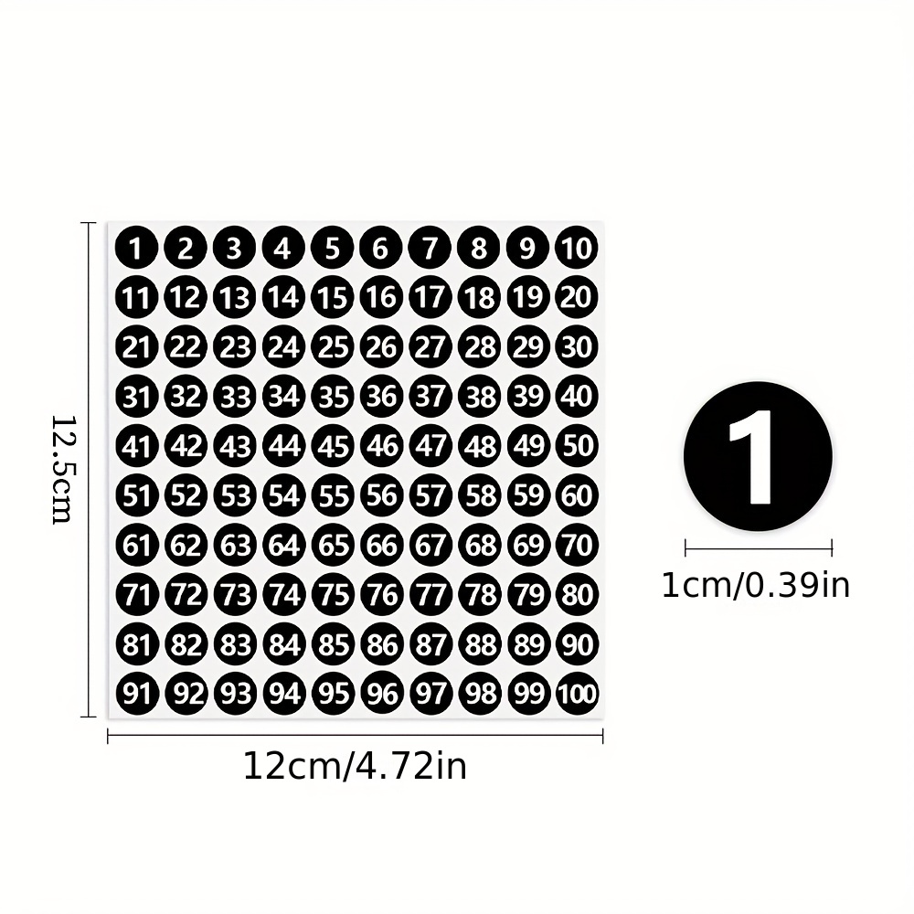 2pcs Étiquette Autocollante Numérique Imperméable Étiquettes