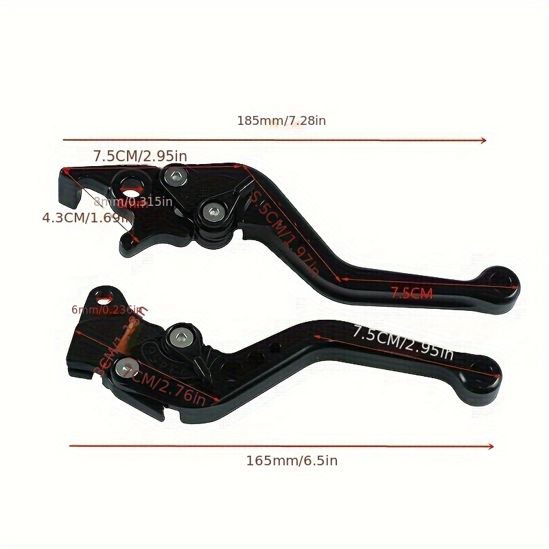 1 Pair Red CNC Aluminum Motorcycle Scooter Modification Double Disc Brake Lever