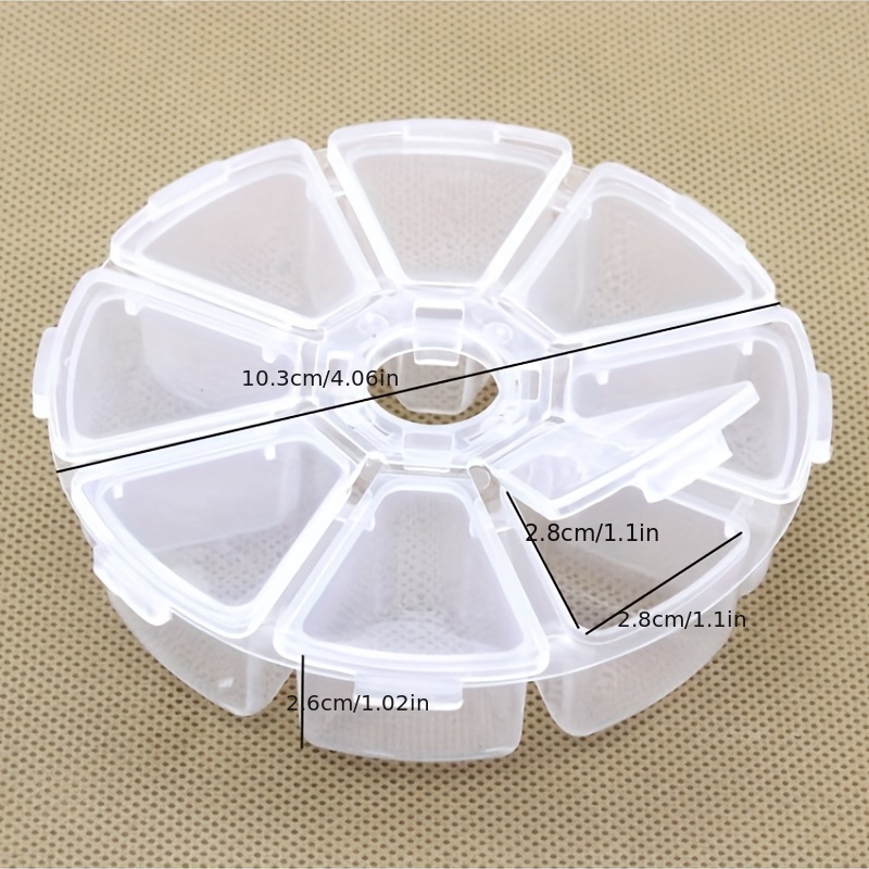 Multi functional Clear 8/6 Compartment Round Jewelry Bead - Temu