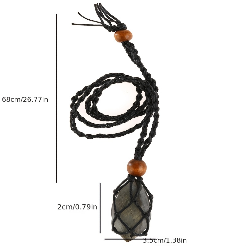 Crystal Necklace Cord Empty Stone Holder Empty Stone Holder - Temu