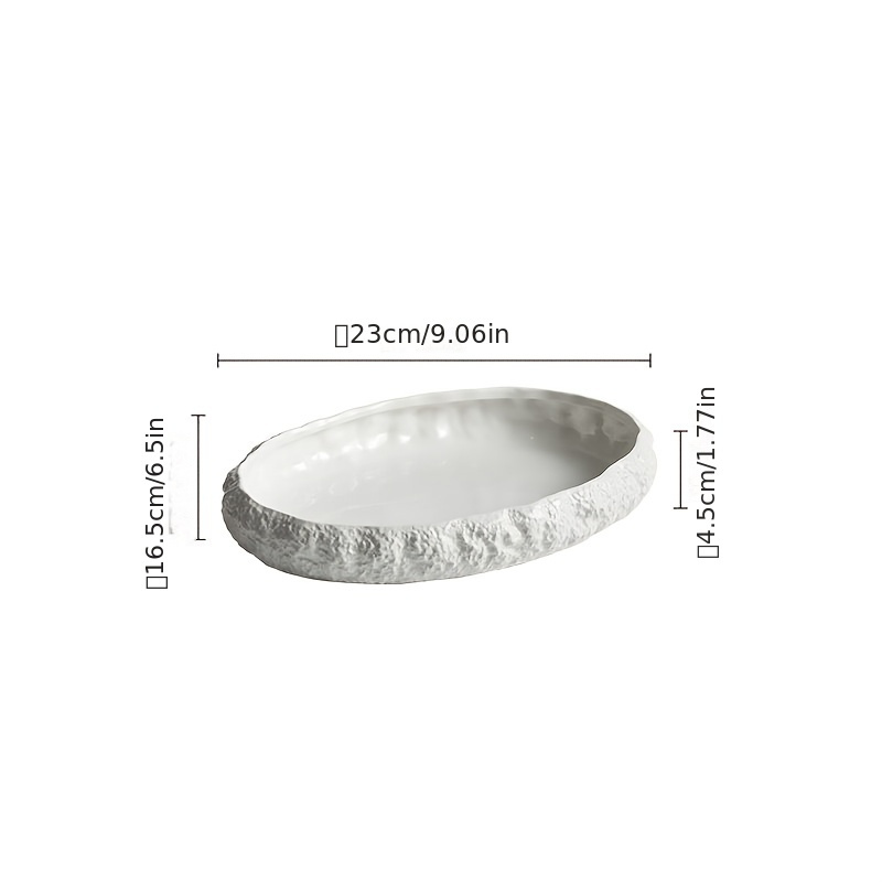 Image of Rock Texture Large Home Deep Steaming Fish Plate Ceramic 2022 Club Lobster Seafood Plate