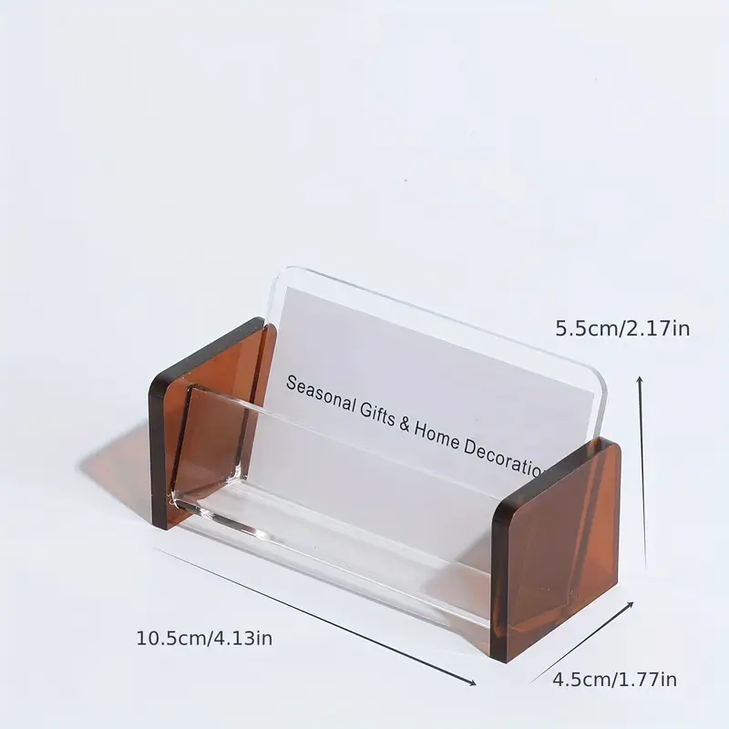 1pc modern fashion acrylic business card holder desk clear - Temu 1pc modern fashion acrylic business card holder desk clear - Temu