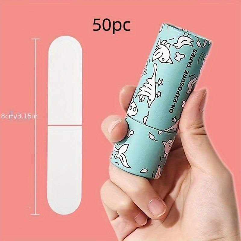 Image of 50pcs Double-sided Underwear Clothing Tape Invisible Transparent Clothes Body Transparent Tape
