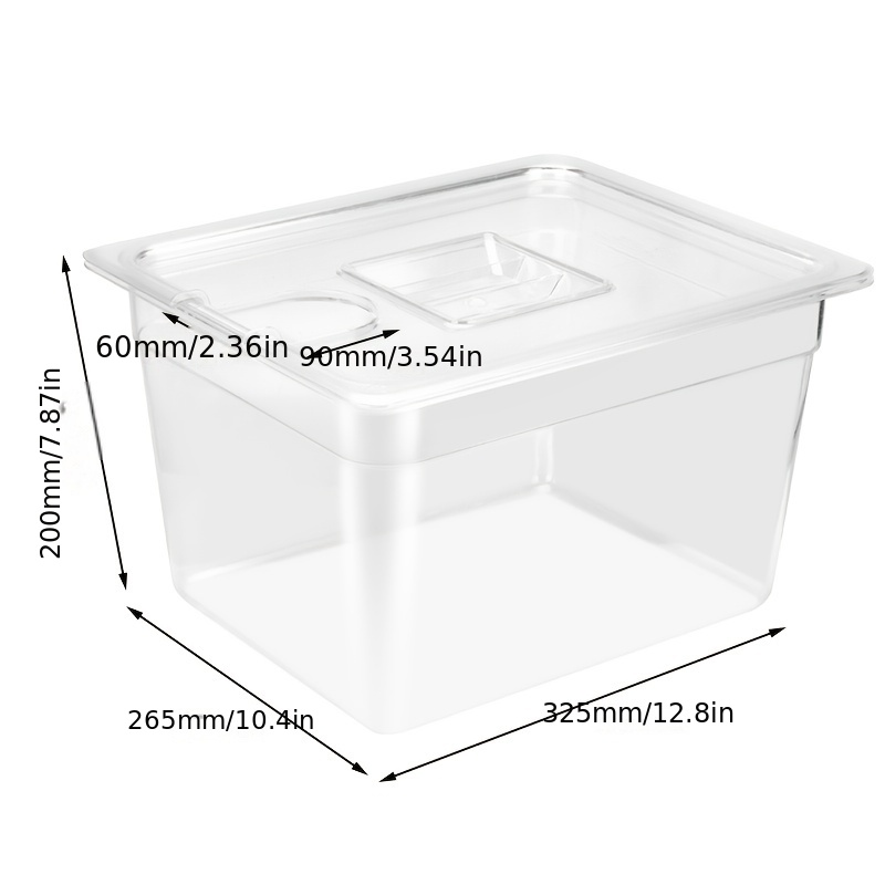 Container With Rack For Sous Vide Coocker - Temu