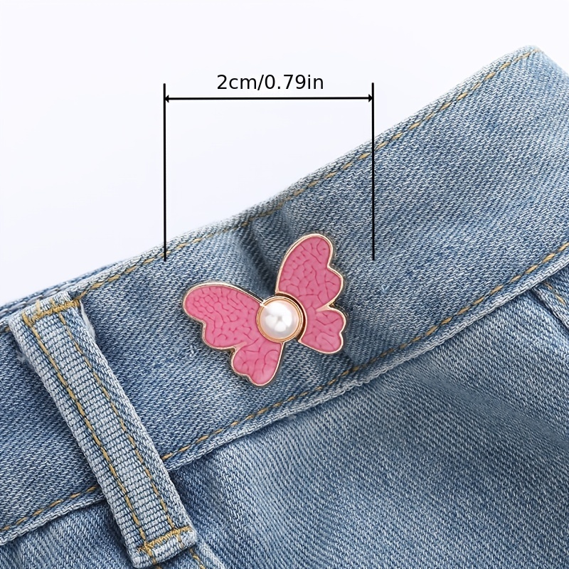 4pcs Ladies Cute Animal Nail Free Waist Buckle Jeans Waist Big Change Small  Tightening Artifact Pants No Punching Adjustment Pair Buckle Button Waist