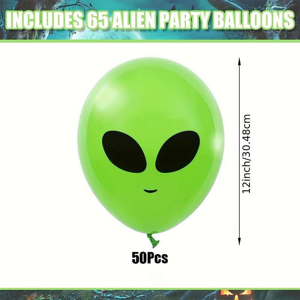 6 Uds, Globo Inflable Alienígena De 31,5 Pulgadas Accesorios Alienígenas  Espacio Alienígena Suministros De Fiesta De Cumpleaños Decoración De Fiesta  D