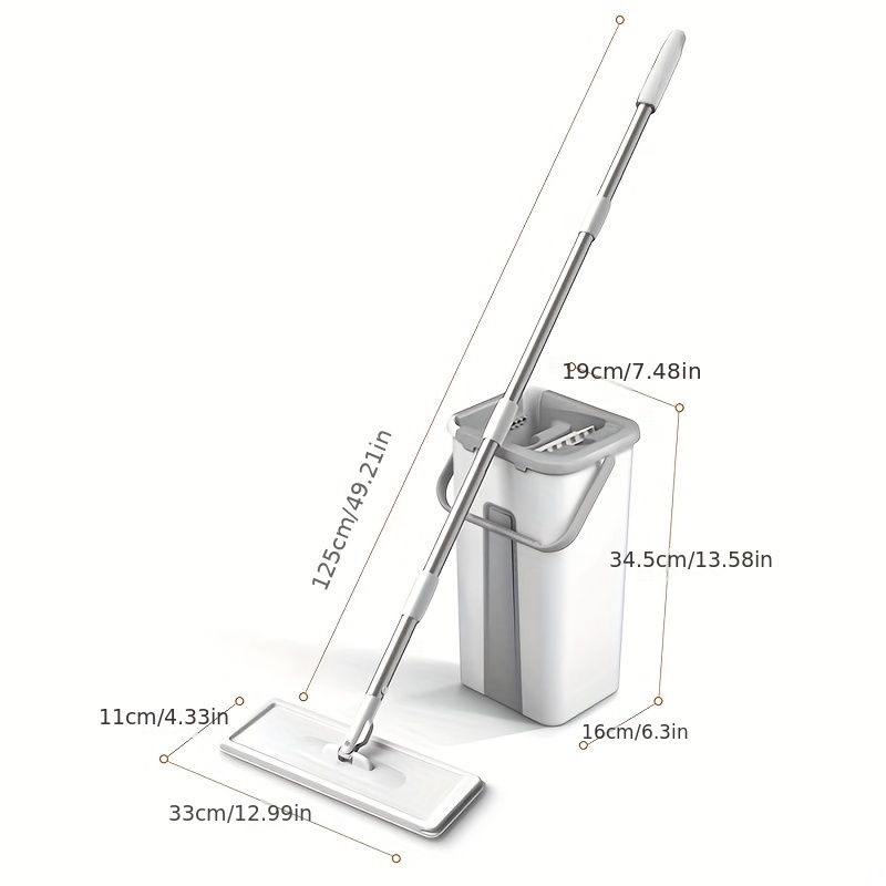 Secchio per la pulizia del mocio Set di pedali Turbo per il lavaggio del  pavimento avvolgimento a mano libera Mop per la pulizia del pavimento Mop  in microfibra per il lavaggio del