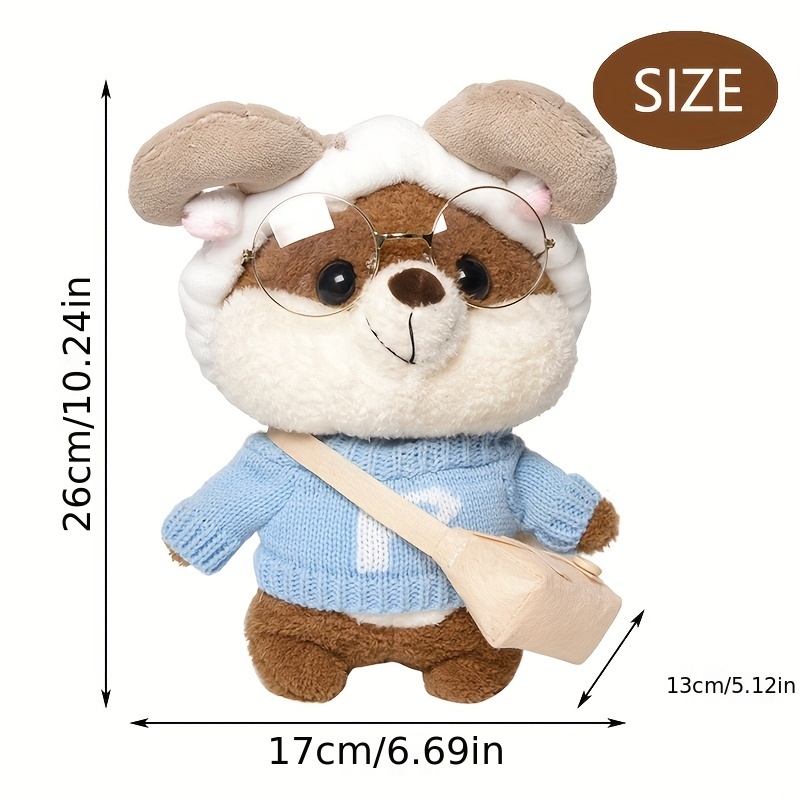 Shoulder Bag Cartoon Teddy Bear Coin Purse Plush Stuffed Animal