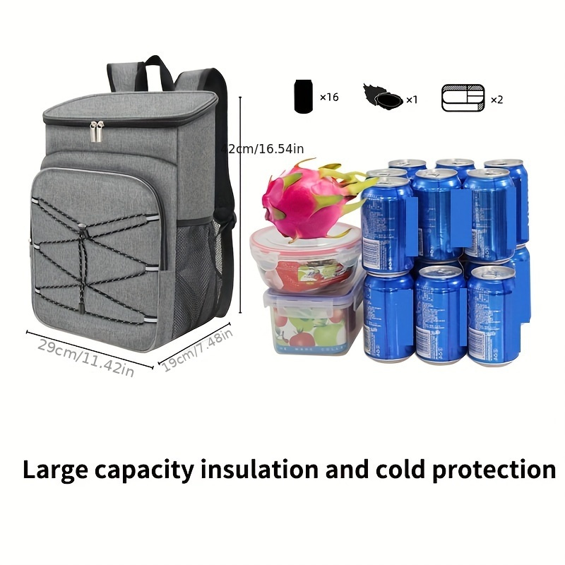 Large Capacity Insulated Backpack for School and Outdoor Use
