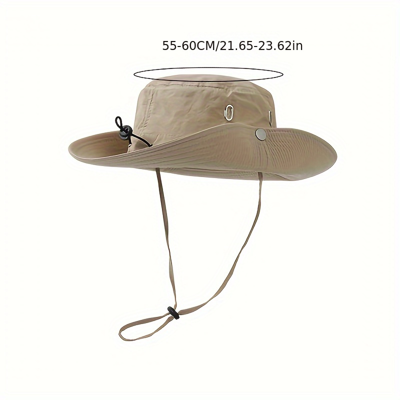 Outdoor Sun Hat For Men With Uv Protection Safari Cap Wide Brim Fishing Hat  With Neck Flap, For Dad