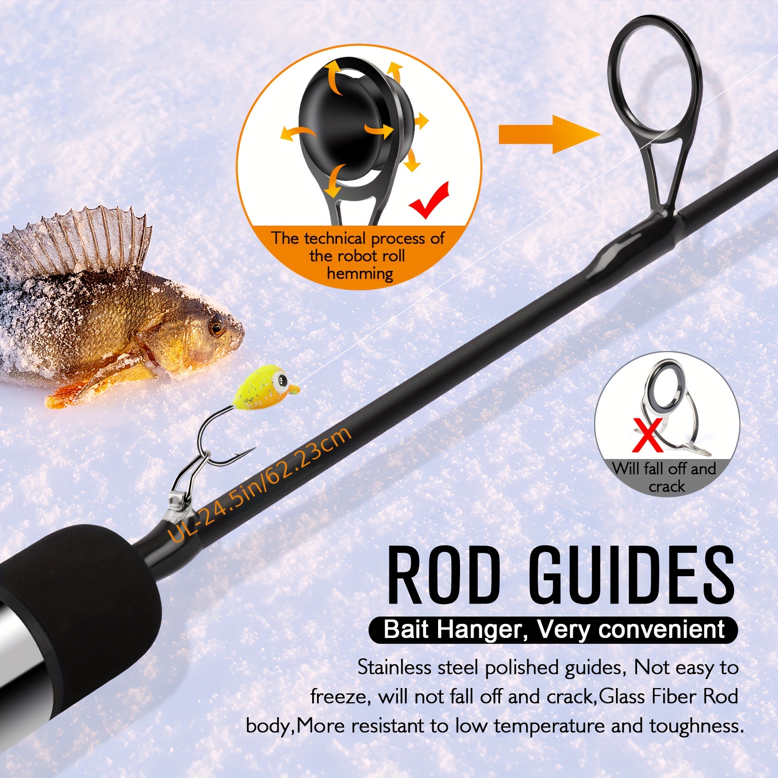 1pc Dovesun Ice Fishing Rod, Ice Fishing Spinning Rod, For Ice Fishing  Spinning Reel, 2 Sizes