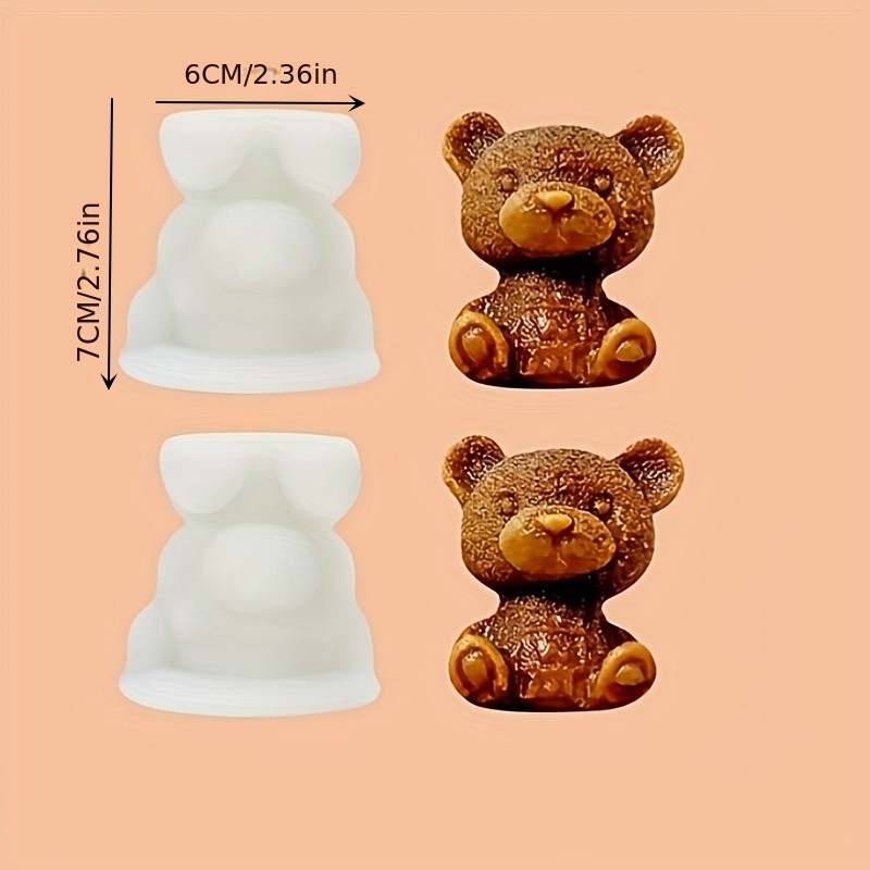 3d Teddy Bear Silicone Ice Cube Mold Perfect For Scotch - Temu
