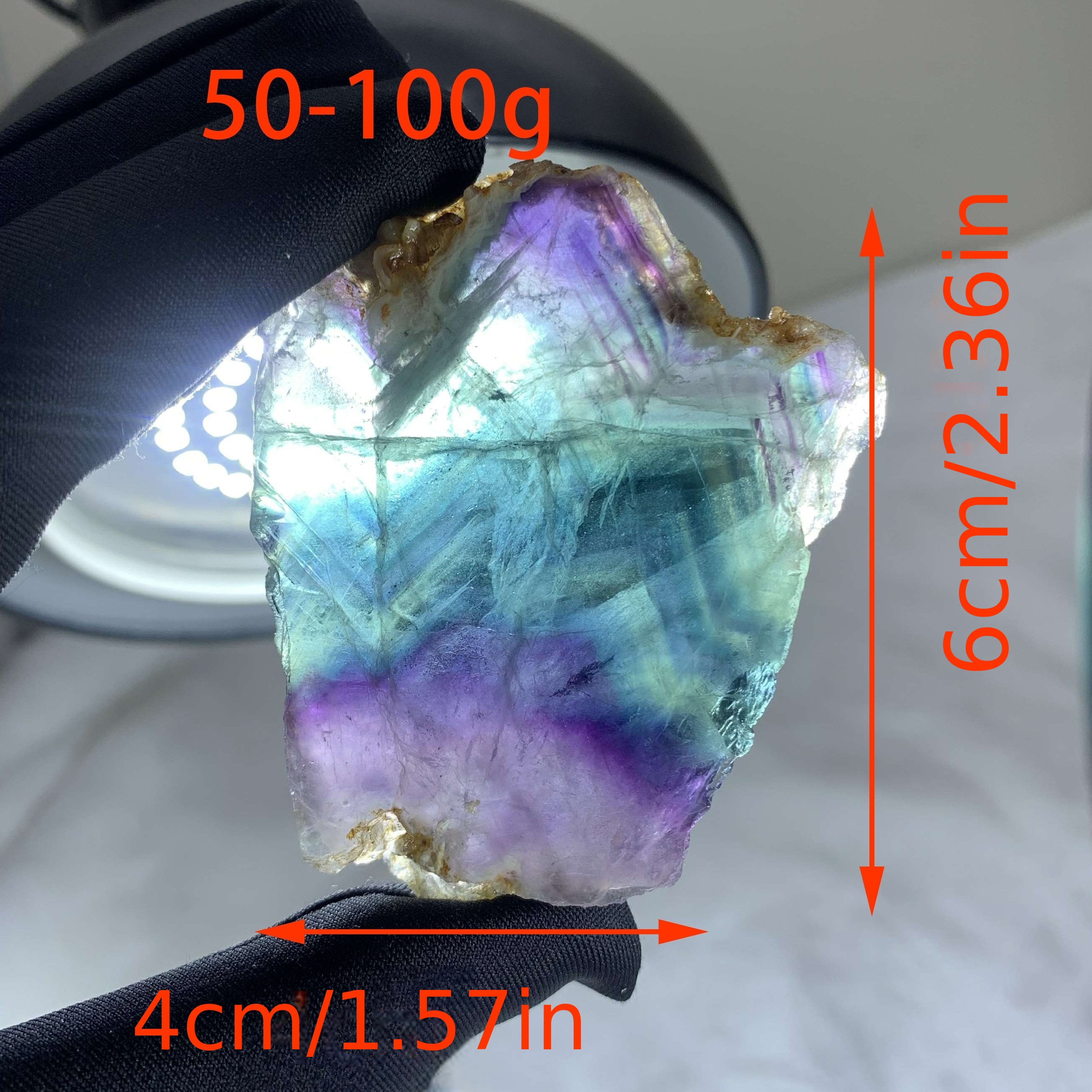 Natural Rainbow Fluorite Slices for Home Decor & Healing