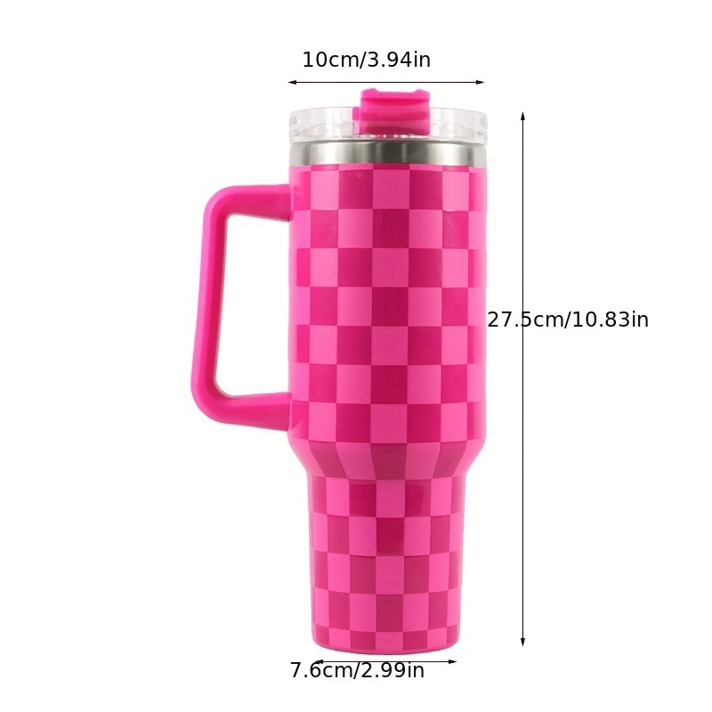 Portable Straw Tumbler Cute Insulated Cup Stainless Steel Vacuum