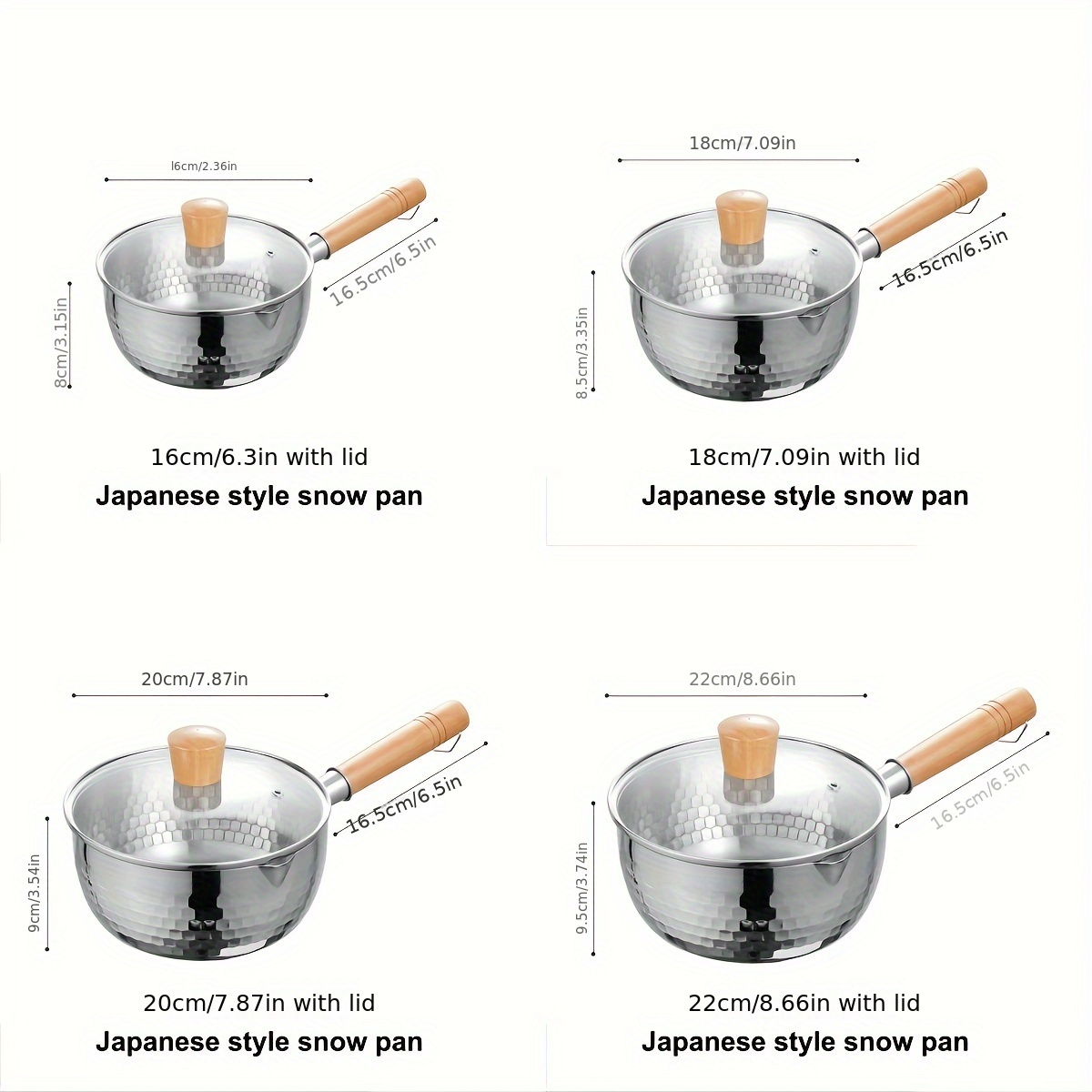 item picture 1pc pan japanese stainless steel snow pan household small milk   supplement non stick   noodle soup pan electromagnetic stove small pot