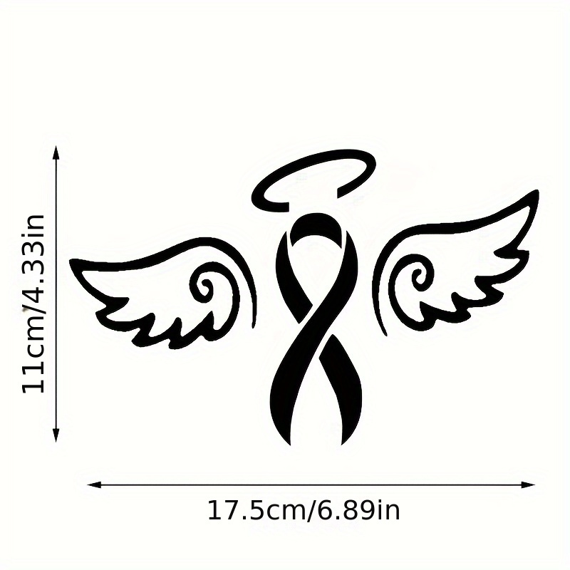 Winged Breast Cancer Awareness Pink Ribbon Sticker