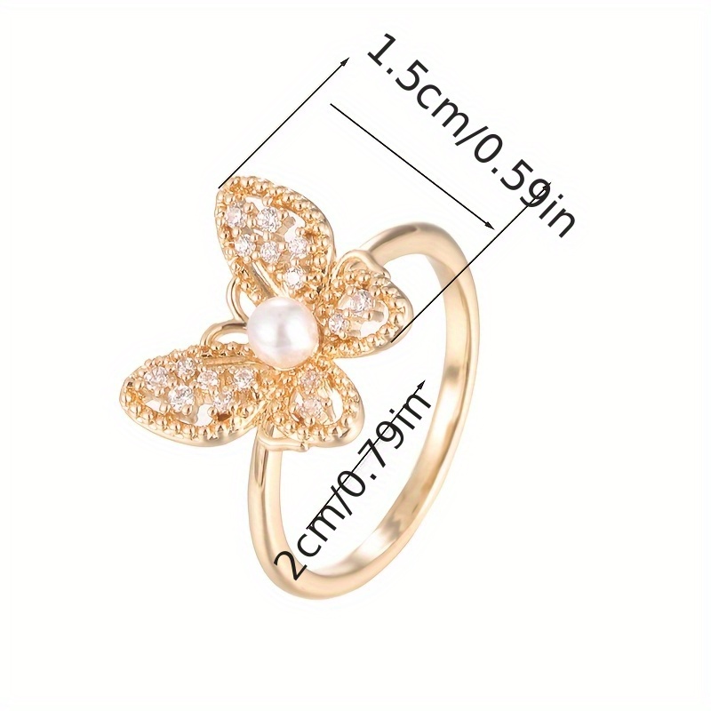 Delicate Butterfly Ring with Zirconia
