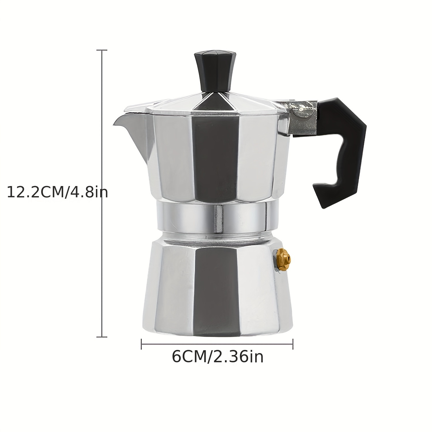 GROSCHE Milano Moka pot, Stovetop Espresso maker, Greca Coffee Maker,  Stovetop coffee maker and espresso maker percolator (Grey, 6 cup) in 2023