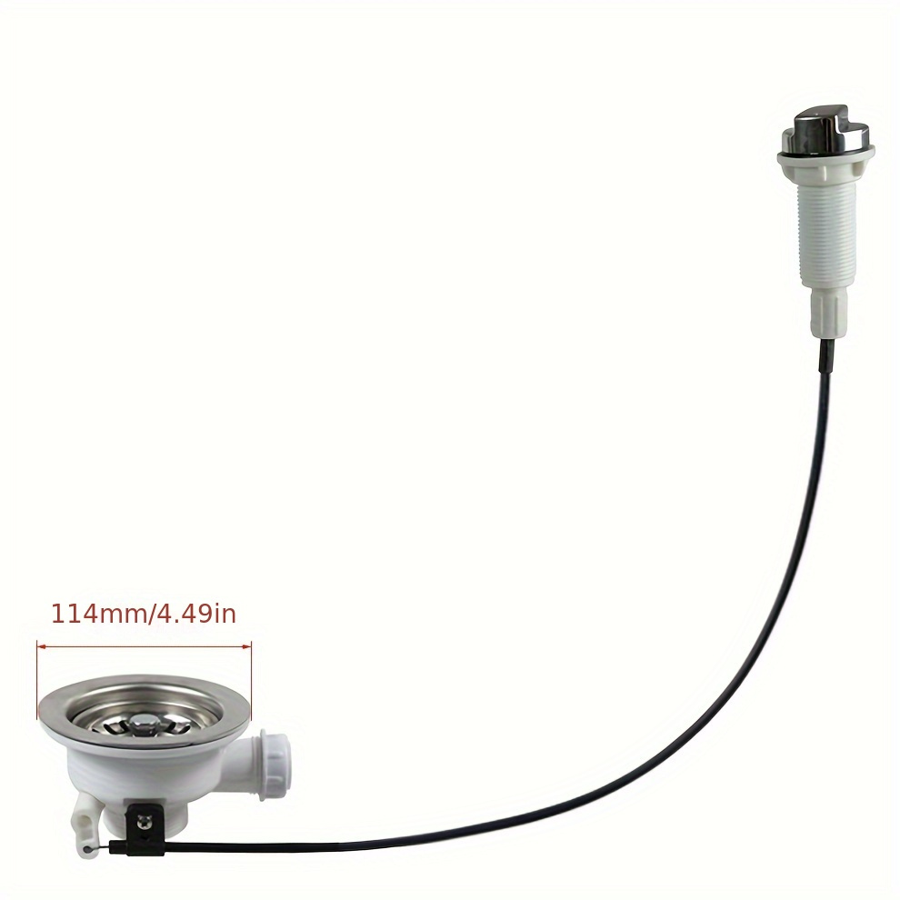 Image of Kitchen Sink Faucet Drainer 114mm Vegetable Washing Basin Accessory Button Control Drainer Suitable For Sink Hole 83-90mm Inner And Outer Double Layer Design No Leakage Xk256c017 Qk003