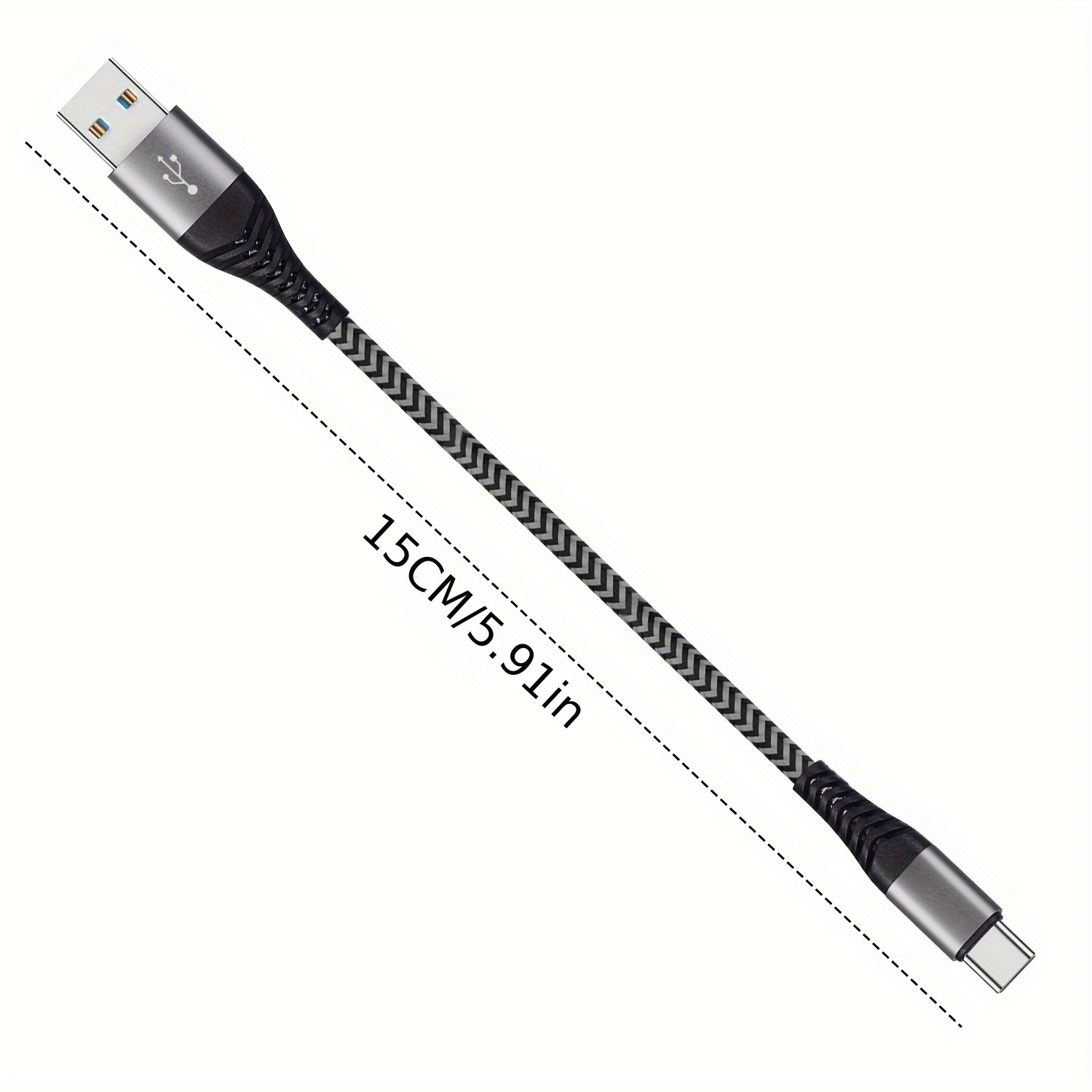 USB Type C to C Nylon Braided 60 W PD Charging Cable for Type-C