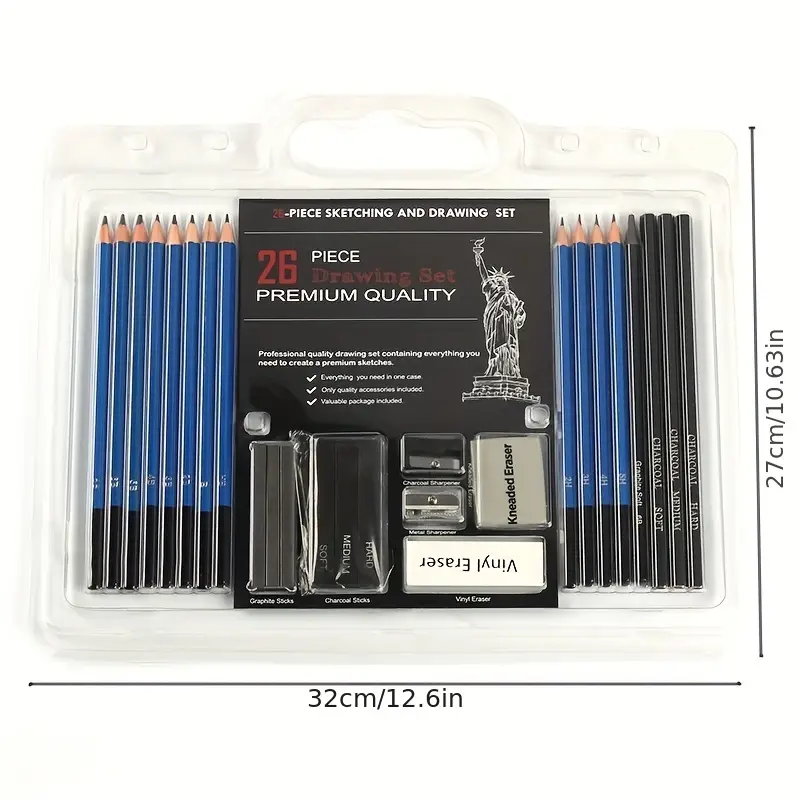 Art Supplies, Sketching Drawing Kit Set With Shading Pencils For Sketching  From 5h-8b, Kneaded Eraser & Sharpener, Art Supplies For Adults, Teens,  Kids - Temu Japan