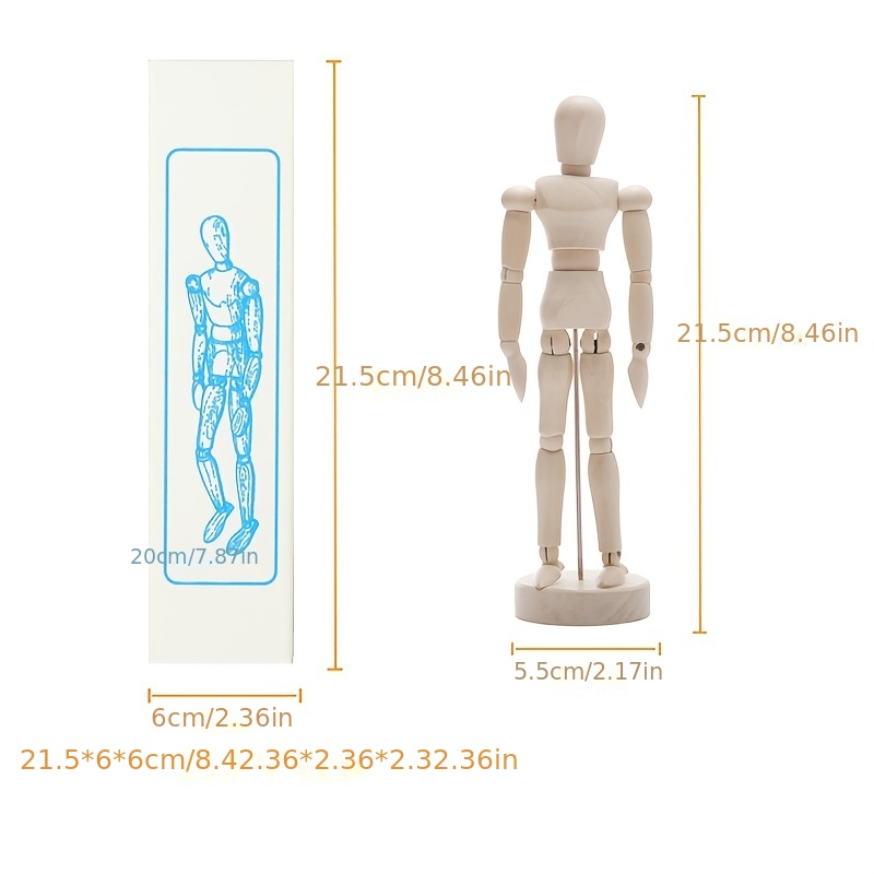 5.5 Artist Wooden Mannequin Manikin Mini Drawing Mannequin 5.5 Inches Tall  Drawing Figure 