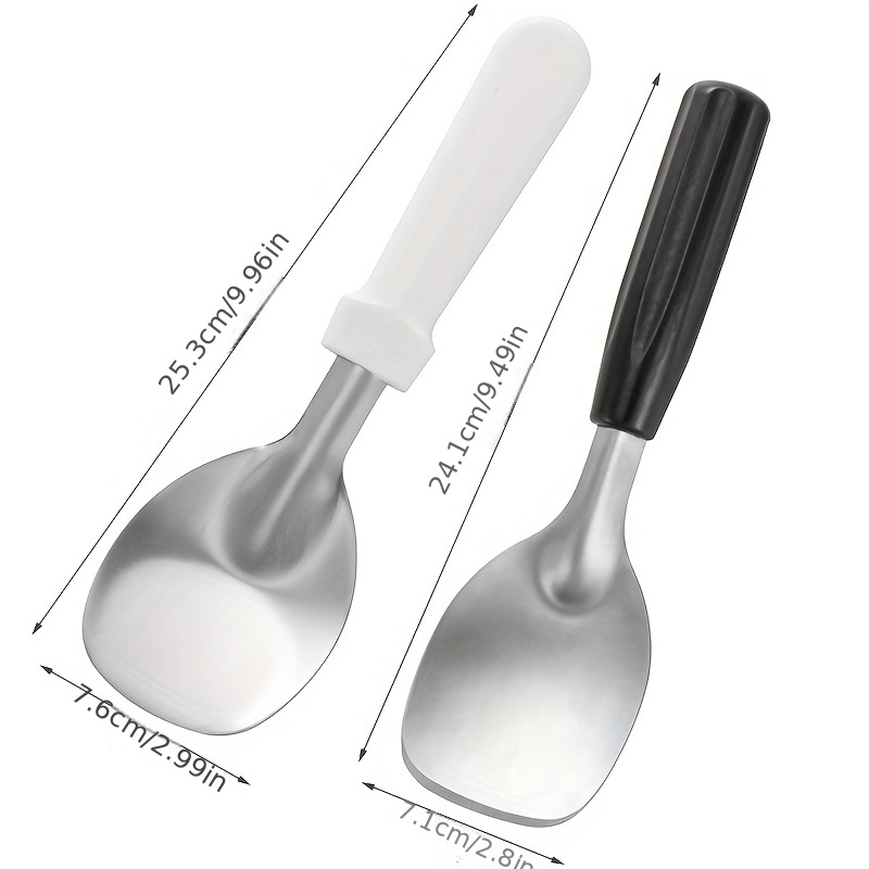 2PCS Summer Ice Cream Scoop with Trigger, Stainless Steel Ice