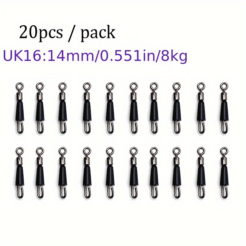 20 Pack Carp Fishing Quick Change Feeder Swivel Feeder Fishing Additions Swivel Snap Tackle Connector Fishing Additions