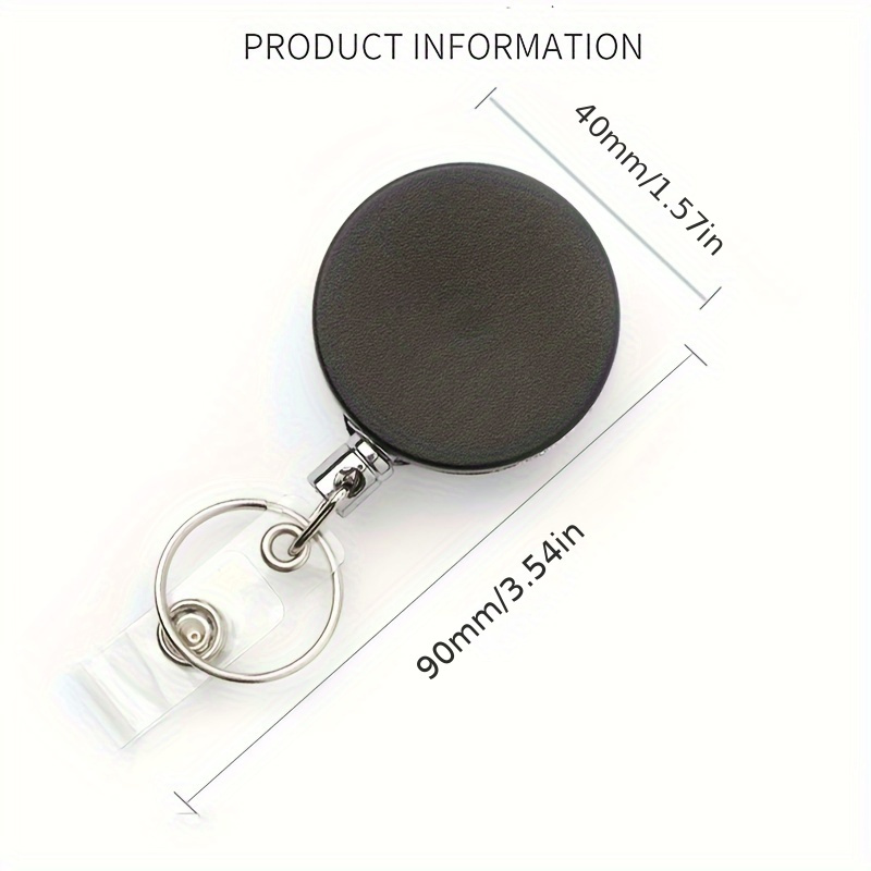 Retractable Key Chain For Men Heavy Carabiner Badge Clip Tactical Id Card  Reel With Steel Retractable Rope, Shop On Temu And start Saving
