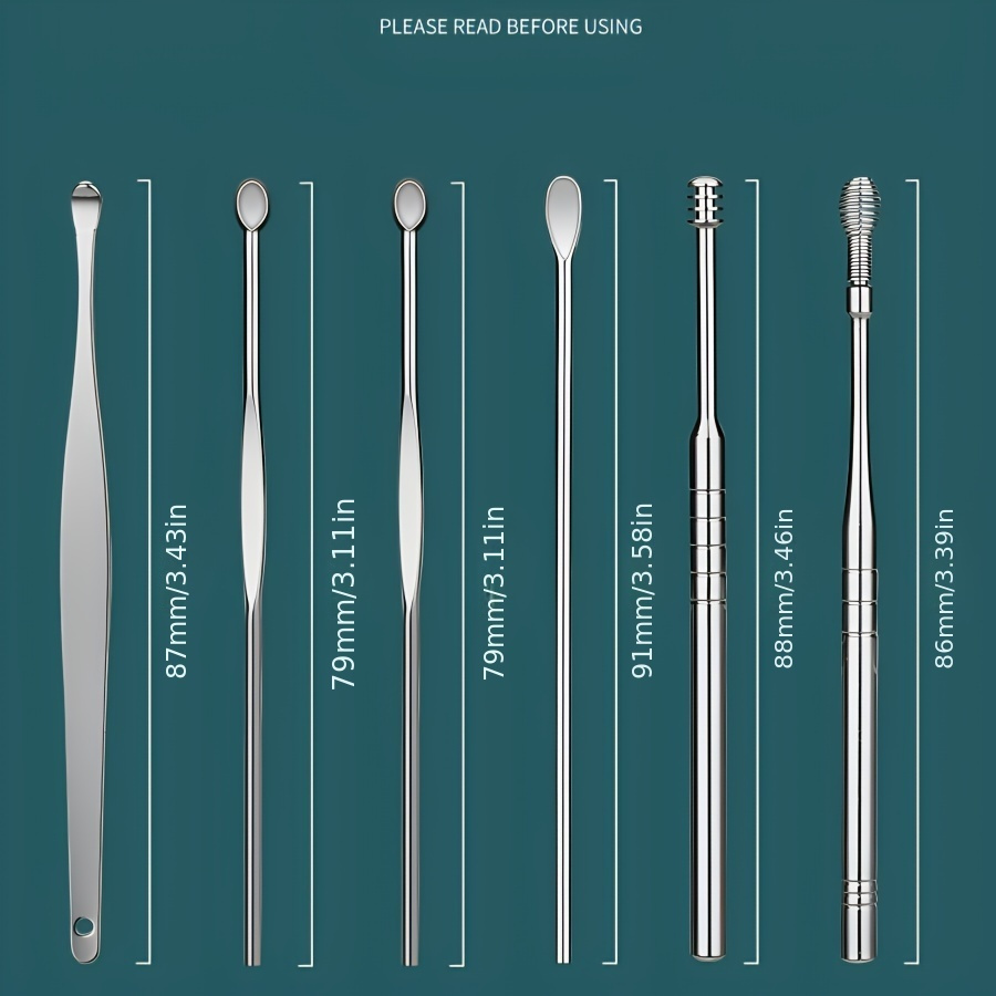 Stainless Steel Ear Scoop Set for Ear Cleaning and Wax Removal