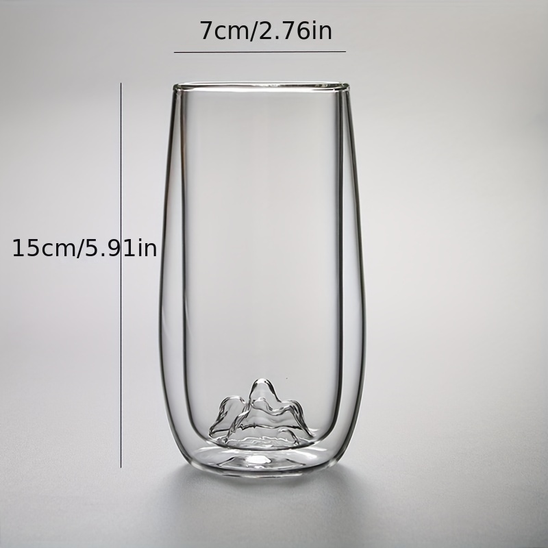 3d Glass Cup Mountain Inside Water Cup High Borosilicate - Temu