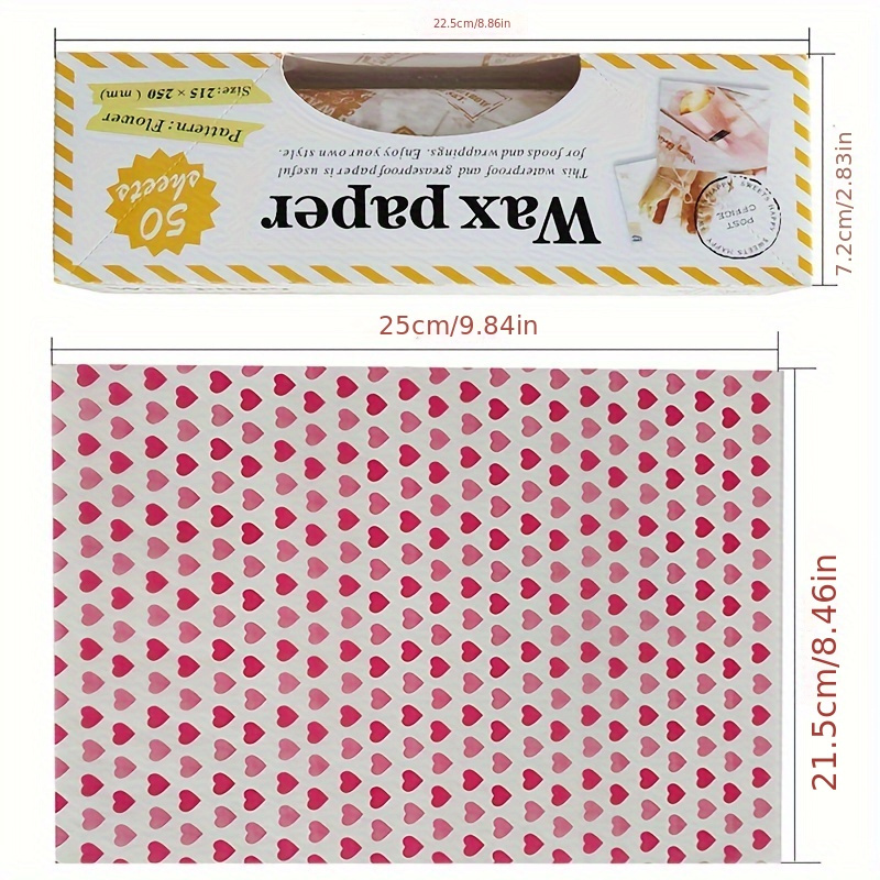 50 Sheets Pink Stripe Baking Paper Oil Proof Parchment Paper Hamburger  Wrapping Paper: Home & Kitchen 