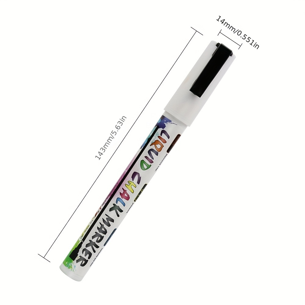 White Chalk Markers Flat Tip Wet Dry Erase Chalk Pens For - Temu