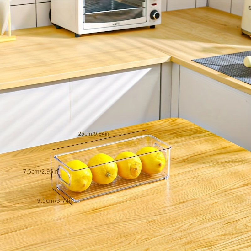 Refrigerator Organizer With Hollow Handle Clear Kitchen - Temu