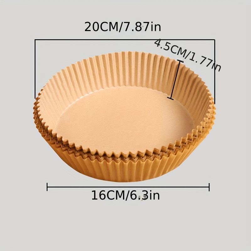 100pcs 16cm Air Fryer Disposable Paper Liner Non-Stick Pan Baking