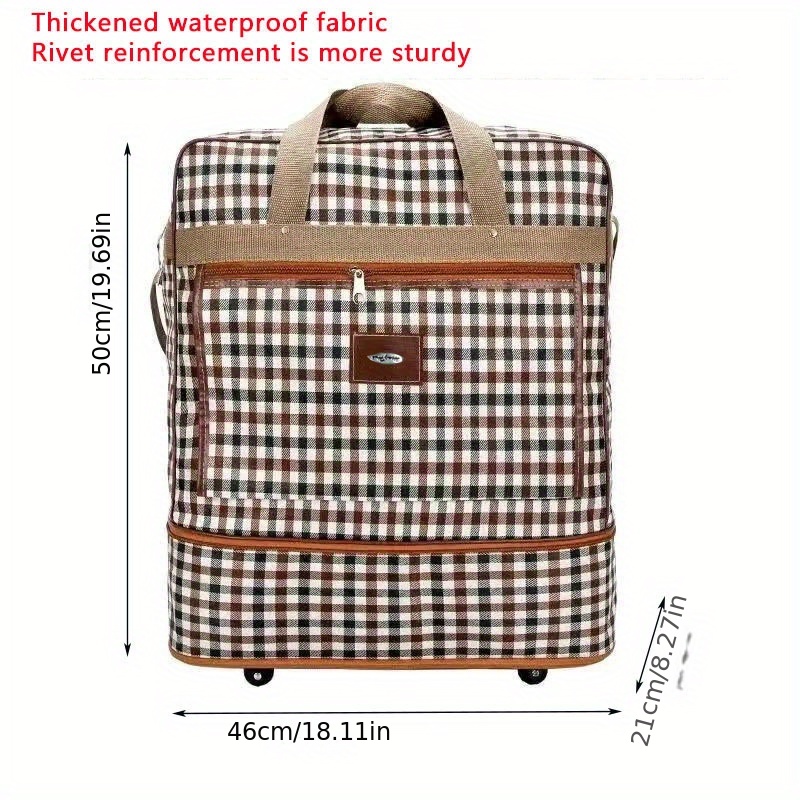 Expandable Extra Large Travel Duffel Bag Wheels Multi layer Temu