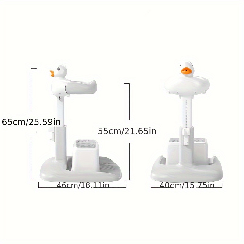 Adjustable Folding Standing Bath Table with Non-Slip Base - Heavy-Duty PP Material, Ergonomic Design for Safe Bathing, Easy Setup & Storage