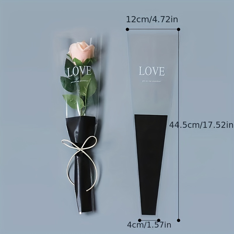 Single rose sleeve/Clear sleeve/Transparent sleeve/ Flower sleeve/  manufacturer from China BUTTERFLY GROUP (MFG) CO., LTD.