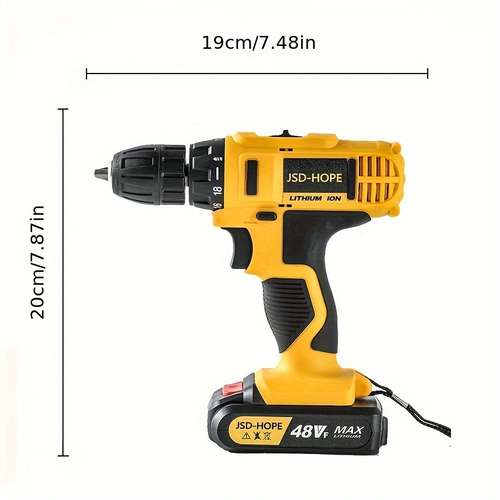 hand electric drill impact drill household lithium battery hand electric drill rechargeable pistol drill drilling tool electric screwdriver
