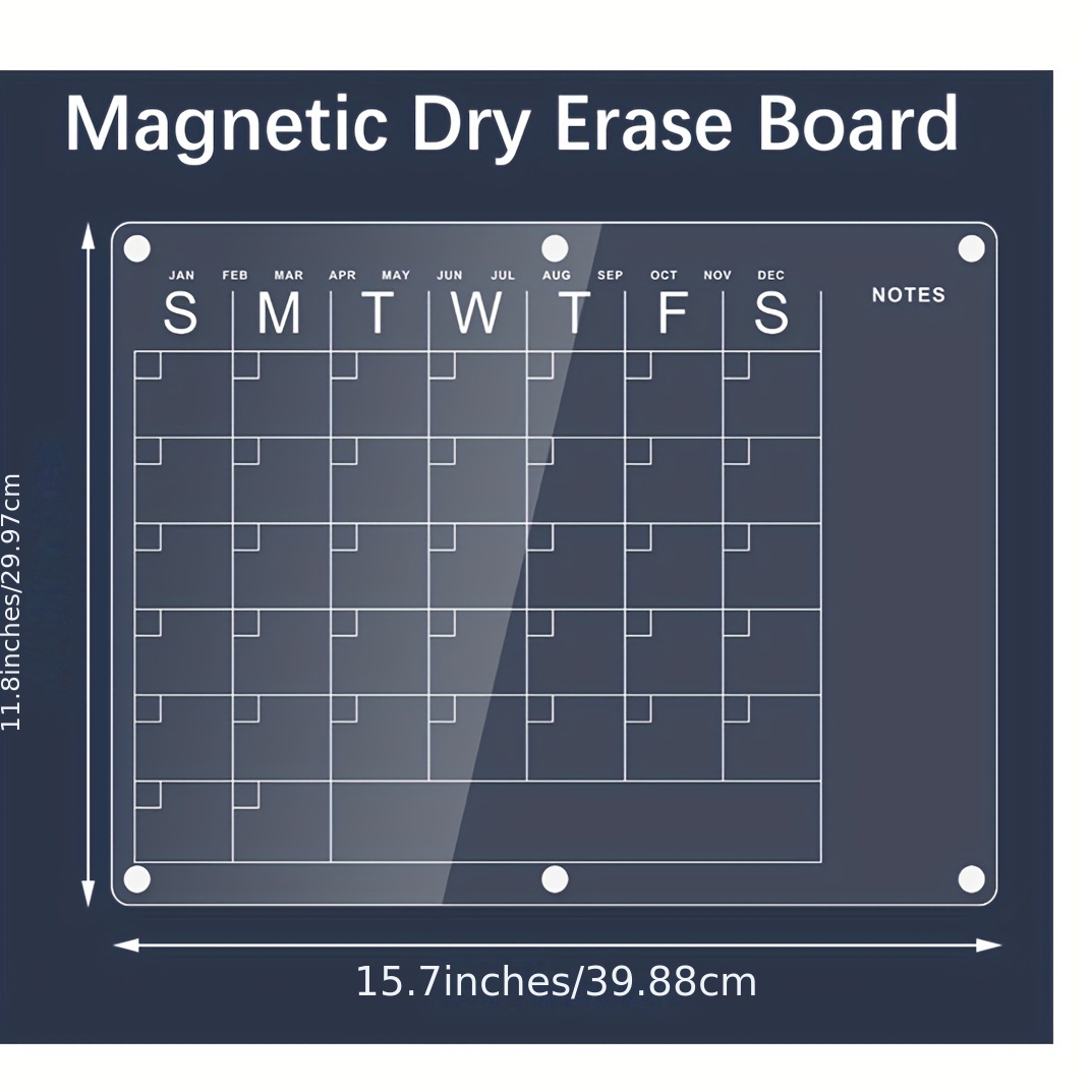 Calendario Mensile E Settimanale Magnetico In Acrilico Per - Temu Italy