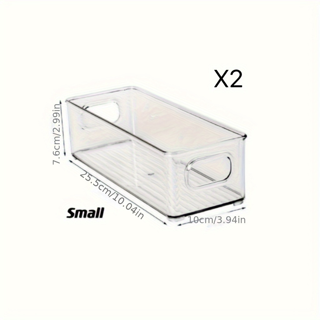 6-PCS REFRIGERATOR ORGANIZER BINS Pantry Freezer Cabinet Stackable Clear  Storage