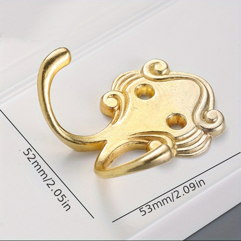 Golden Brass Nostalgic Wall Hooks for Hanging