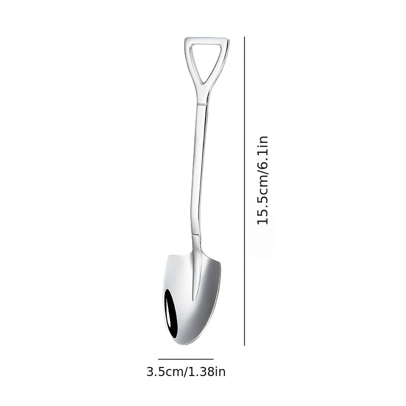 10pcs Ice Cream Spoons Creative Shovel Stainless Steel Cake Coffee Spoons Fruit Spoon