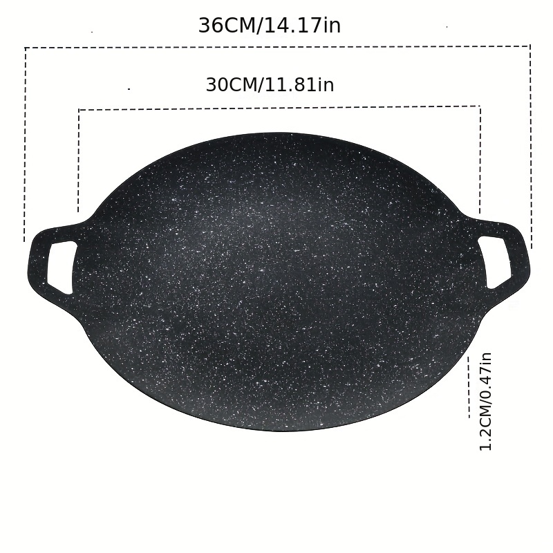 Round Cast Iron Grill Pan For Outdoor Camping And Bbq High - Temu