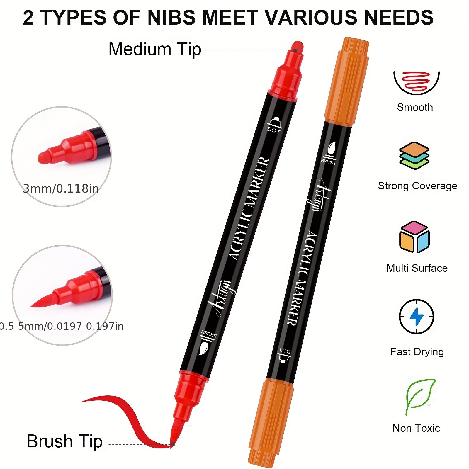 Glittery Double Line Markers Perfect For Students Office - Temu