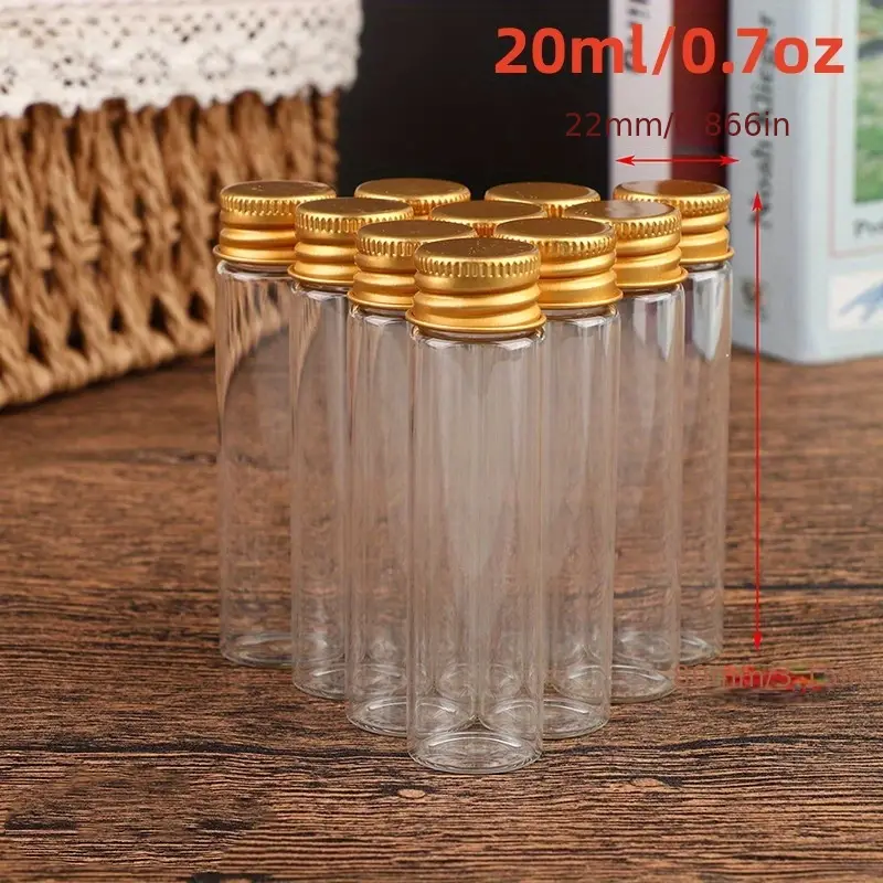 Glass Bottles With Aluminium Lids Small Mini Glass Jars - Temu