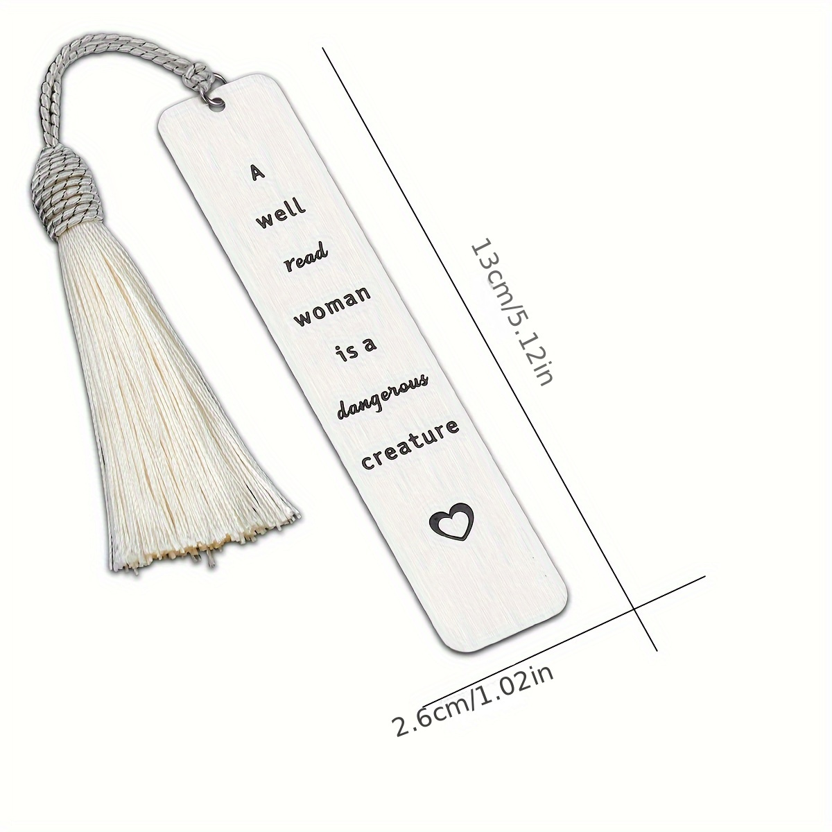 Bookmarks Card w/ Tassels Bookworms Reading Present Book Club Women Book  Lover