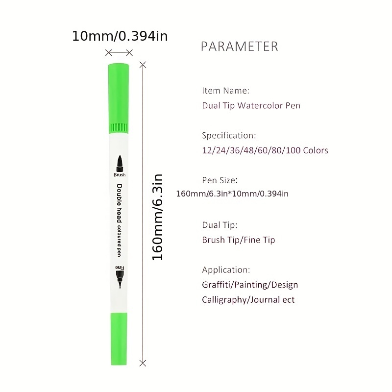 Dual Tip Brush Pens 12/18/24/36/48/60/72/100 