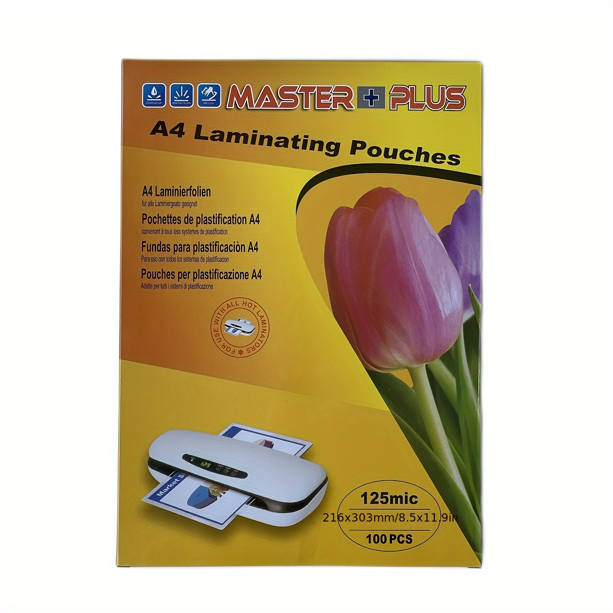  100-Pack Self-Adhesive Laminating Sheets by Office Square, Self-Seal,  No Machine Needed, Letter Size, 4 Mil Thick : Office Products
