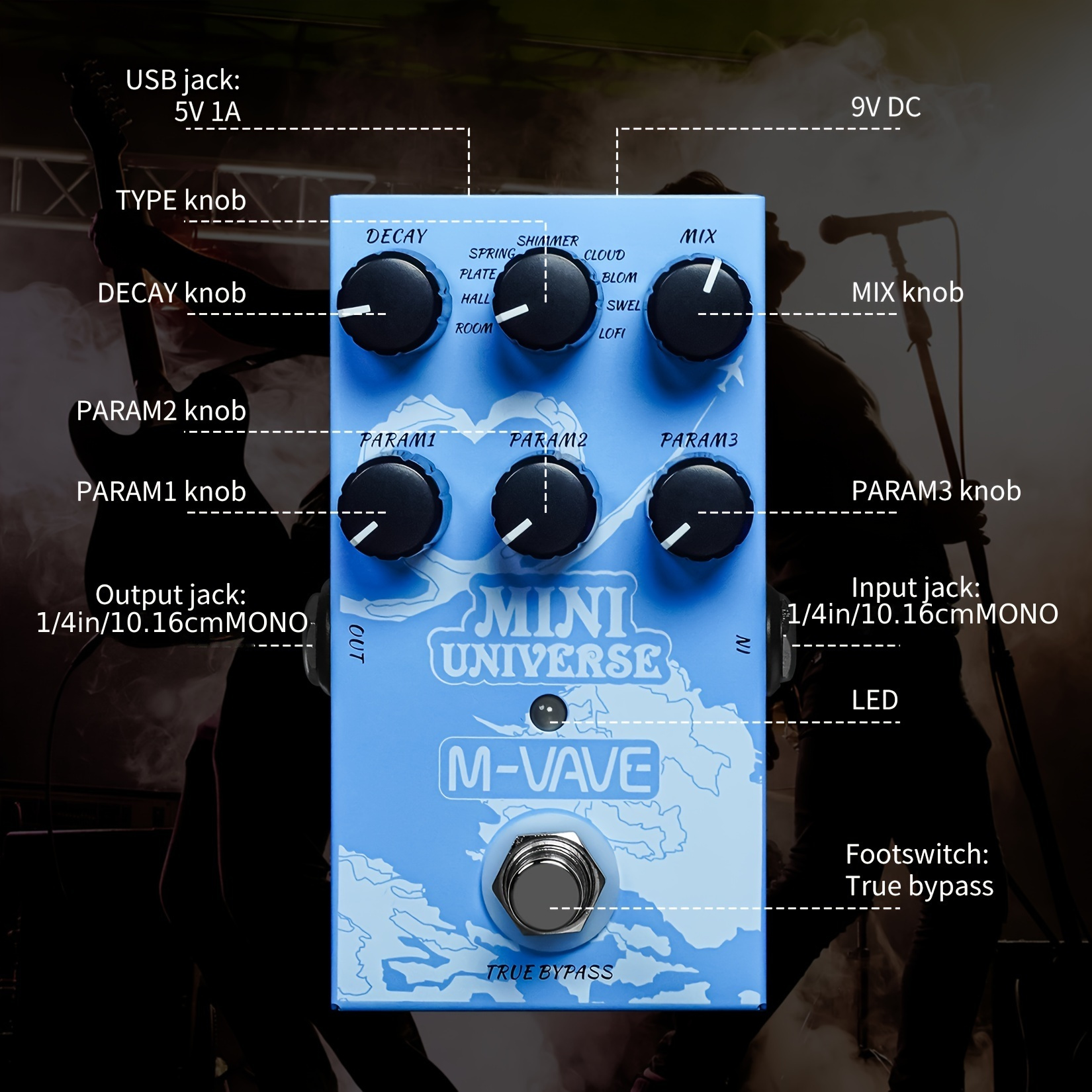 Mini Electric Guitar Effector Classic Chorus/classic - Temu United